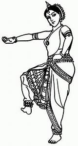 Outline Dances Easy Odissi Google Sketches Karana Colouring Lasya Tandava Kathak Dancers 4to40 sketch template