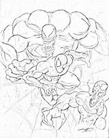 Carnage Spiderman Venom Pages Colouring Deviantart Colo sketch template