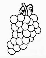 Frutas Molde Colorir Grapes Weintraube Hrana Bojanke Uva Fruits Malvorlage Cartoon Decu Desenhos Malvorlagen Ausdrucken Slike Voca Bojanje Nazad Stencils sketch template