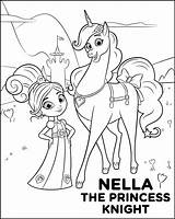 Nella Princess Coloring Knight Pages Disney Printable Sheet Scribblefun Print Sheets Kids Size Getdrawings sketch template