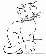 Cat Coloring Pages Hungry Cats Color Kids Honkingdonkey Print Printable sketch template