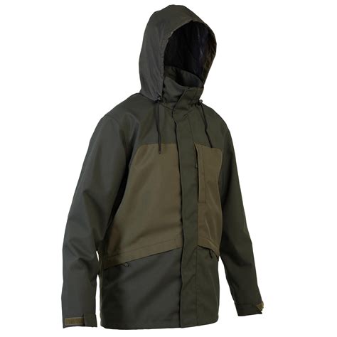 supertrack  durable waterproof hunting jacket green solognac decathlon