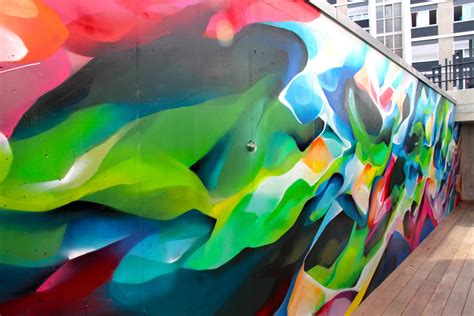 peinture murale abstraite chez beric architectes nadib bandi graffiti art