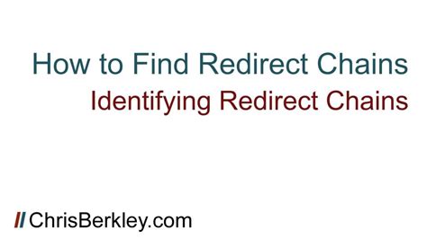 find redirect chains  increase link equity  seo