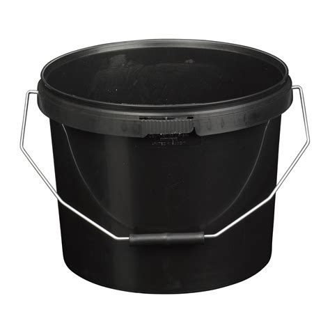 litre black plastic bucket  lid bucket home garden store home