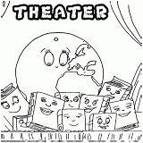 Theater Pages Coloring Colouring sketch template