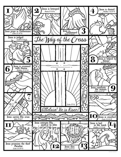 cross coloring page  bookmarks etsy
