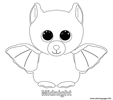 print midnight beanie boo coloring pages beanie boo party ty beanie