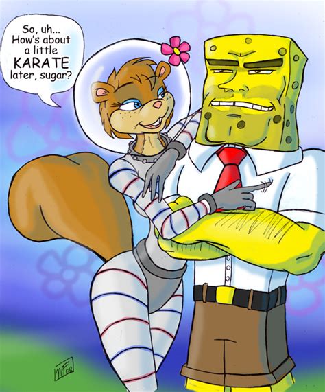 in the episode of spongebob where spongebob and sandy do so much karate that he ends up getting