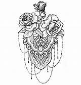 Rose Tattoo Mandala Tattoos Thigh Mandalas Drawing Rosas Designs Instagram sketch template