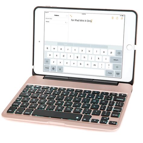 amazoncom ipad mini  keyboard case iegrow   colors backlit slim aluminum bluetooth