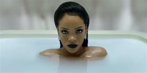 rihanna sits in the bath as we all still wait for her to release her