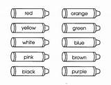 Color Words Crayon Coloring Printable Sheet Pages Worksheets Preschool Category Other Box Learning Printablee Choose Board sketch template