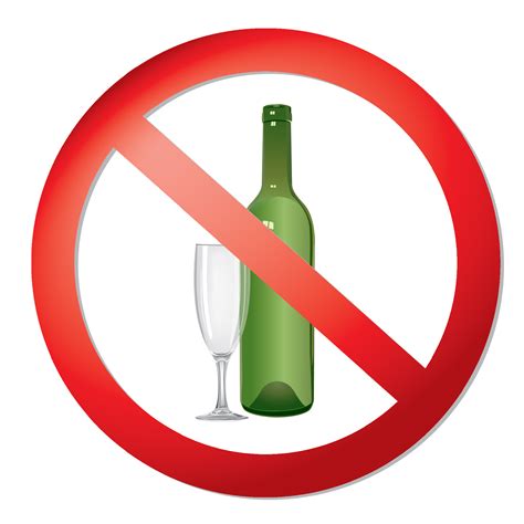 alcohol drink sign prohibition icon ban liquor label  vector