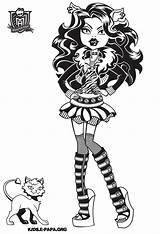 Coloriage Clawdeen Colorare Wolf Kolorowanki Animation Cleo Nile Colorier Tegninger Papa sketch template