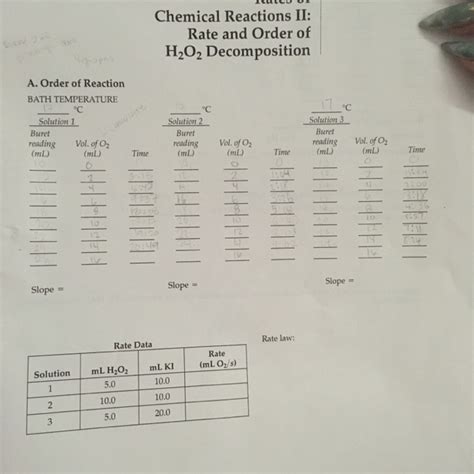 solved rates of chemical reactions ii rate and order of