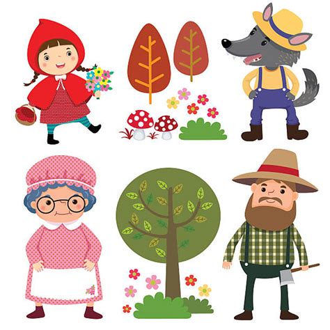 little red riding hood illustrations royalty free vector graphics