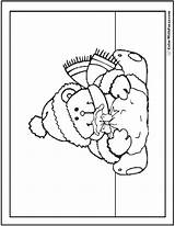Bear Coloring Teddy Pages Gifts Bearing Cute sketch template