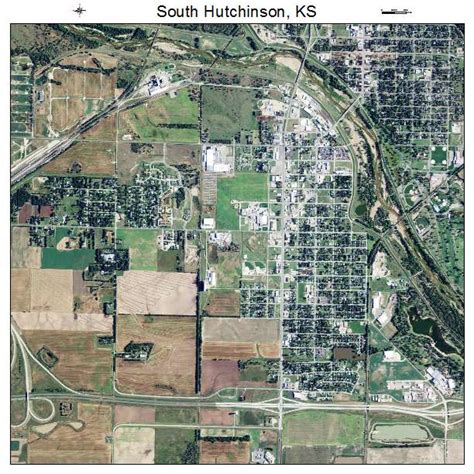 aerial photography map  south hutchinson ks kansas