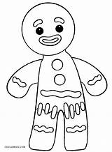 Gingerbread Lebkuchenmann Colorear Shrek Galletas Cool2bkids Snowman sketch template