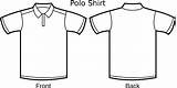 Shirt Blank Outline Template Clipart Polo Library sketch template