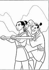 Mulan Coloring Pages Shang Disney Princess Getcolorings Li Cartoon sketch template