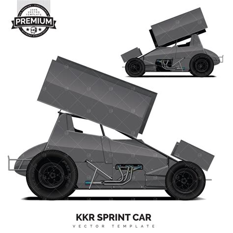 kkr sprint car premium vector template pixelsaurus