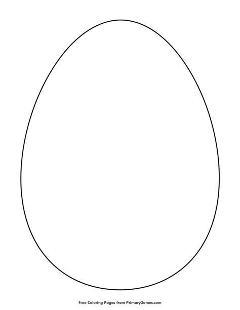 simple egg outline coloring page  printable   images