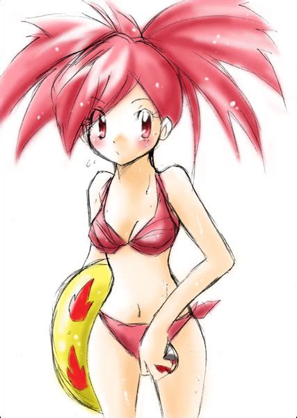 rule 34 female female only flannery gym leader human pokemon red hair solo 1660755