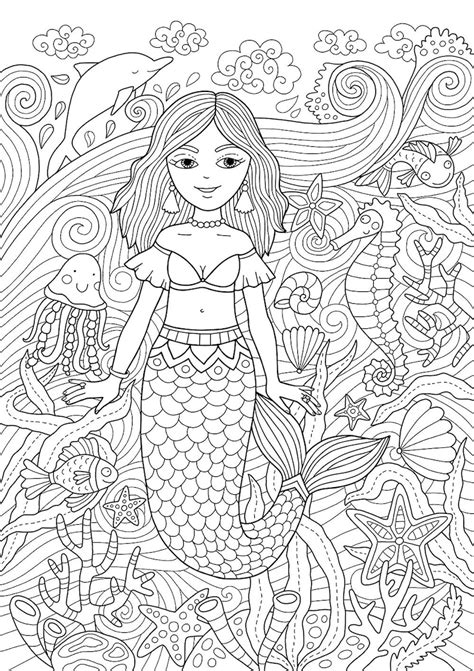 mermaid coloring images   finder