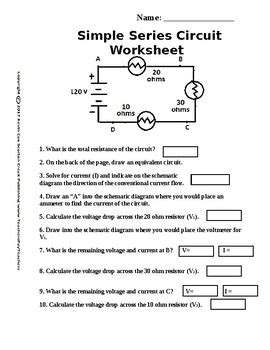 simple circuit series worksheet  scorton creek publishing kevin