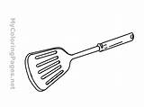 Spatula Coloring Kitchen Clipart Utensil Sketch Barbecue Grill Book Drawing Fork Tool Cooking Cliparts Library Pngwing sketch template