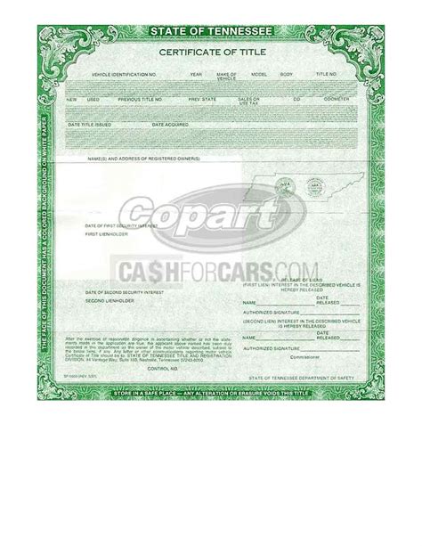 sign  car title  tennessee cashforcarscom