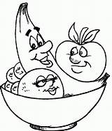 Fruteros Frutero Niños Fruits sketch template