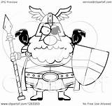 Chubby Odin Spear Mad Illustration Cartoon Shield Royalty Clipart Vector Cory Thoman sketch template