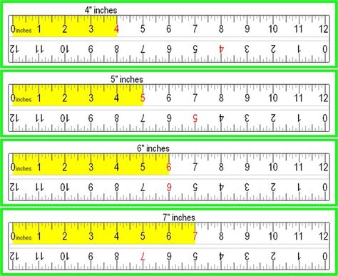 printable basic   quarter  ruler flashcards math