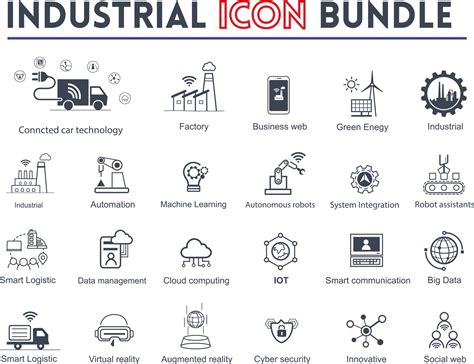 industry icon bundle business icons  symbols   industries