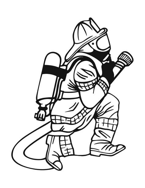 lady firefighter coloring page coloring pages