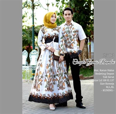 Model Baju Gamis Batik Sarimbit Baju Batik Couple Gamis