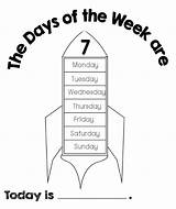 Days Week Coloring Worksheets Teaching English Worksheet Rocket Activity Enjoy Printables Related Posts Words Activities sketch template