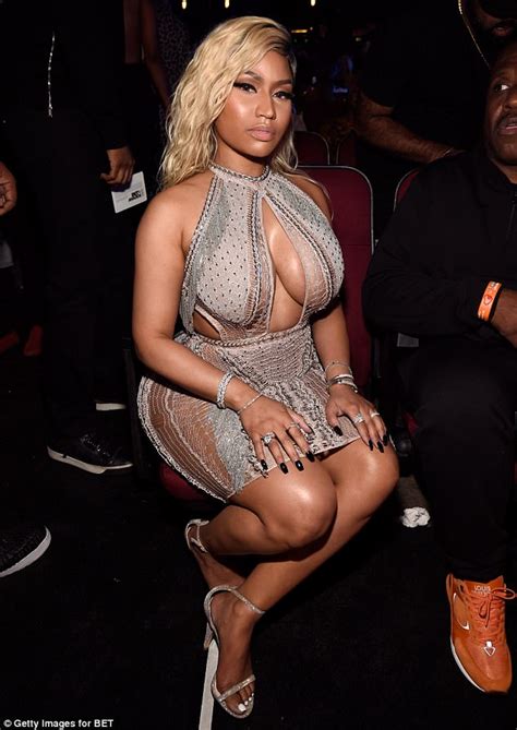 Nicki Minaj Flashes Major Cleavage In Sheer Mini Dress At