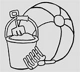 Coloring Pages Beach Ball Choose Board Sand sketch template