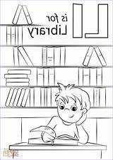 Library Coloring Pages sketch template