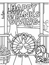 Thanksgiving Coloring Pages Happy Color Printable Kids Sheets School Sunday Print Turkey Holiday Fall Word Adult Choose Fiv Activity Bright sketch template