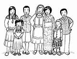 Coloring Family Around Gather Kids Sheet sketch template