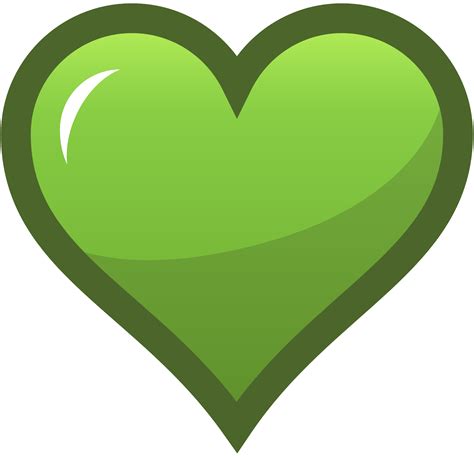 lime green hearts clipart