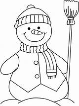 Snowman Coloring Pages Winter Christmas Printable Choose Board Sheets Preschool sketch template