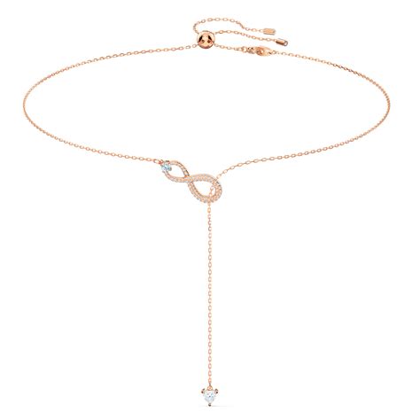 Buy Swarovski Swarovski Infinity Y Necklace, White, Rose