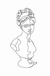 Bust Venus Minimalist Tattoos Aphrodite sketch template