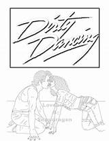 Dirty Dancing Coloring Book Pages Printable Instant Therapy Digital  sketch template